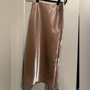 By Anthropologie Liquid Shine Bias Cut Skirt